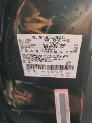 2012 FORD ESCAPE XLT  