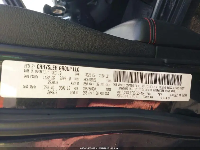 2013 DODGE DURANGO R/T