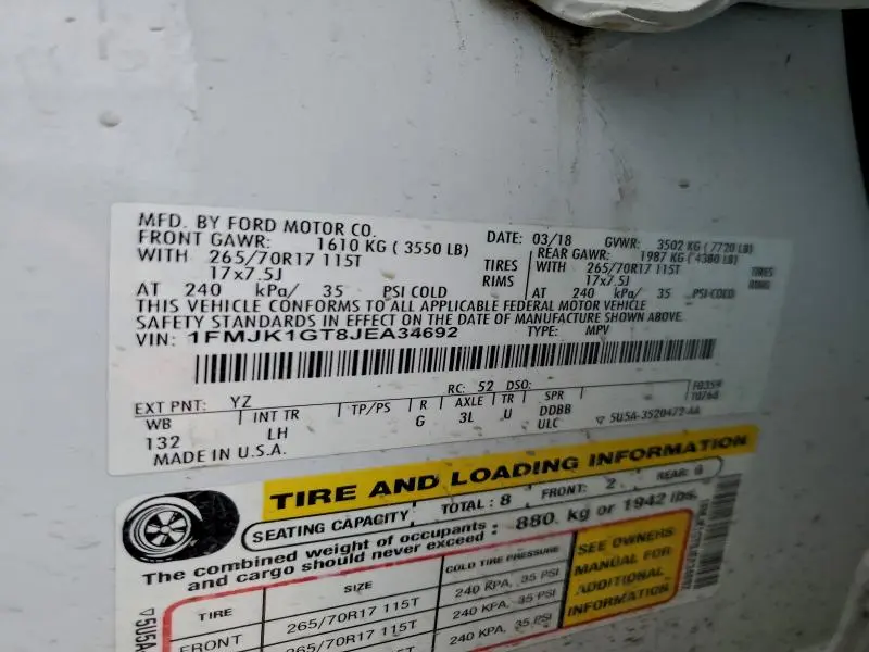 2018 FORD EXPEDITION MAX XL  