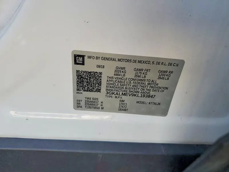2019 GMC TERRAIN SLE  