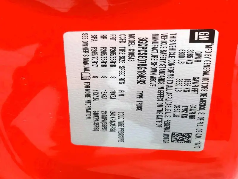 2011 CHEVROLET SILVERADO C1500 LT  