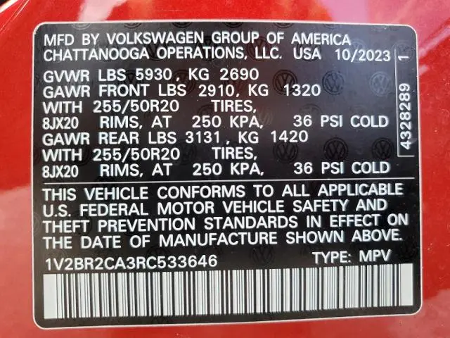 2024 VOLKSWAGEN ATLAS SEL  