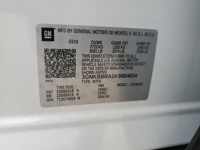 2019 CHEVROLET BLAZER 1LT  