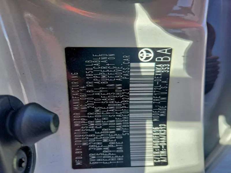 2015 TOYOTA COROLLA L  