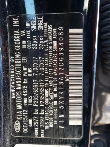 2013 KIA SORENTO LX  