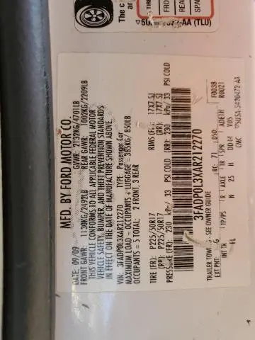 2010 FORD FUSION HYBRID  