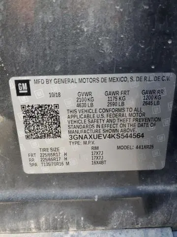 2019 CHEVROLET EQUINOX LT  