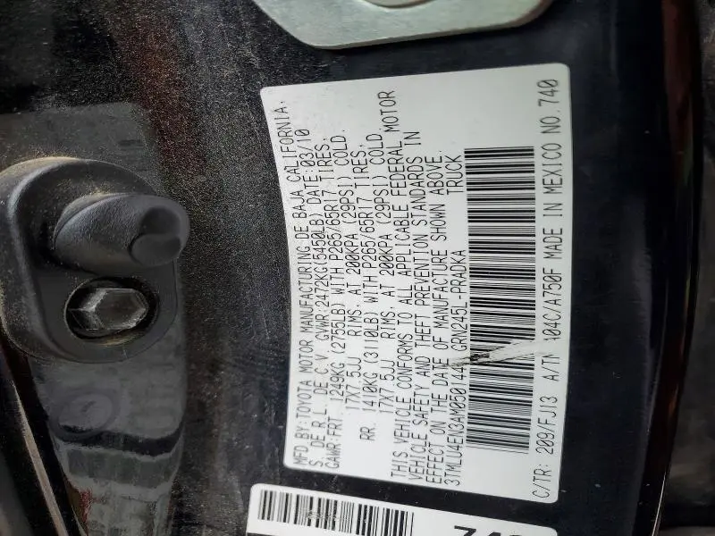 2010 TOYOTA TACOMA V6  