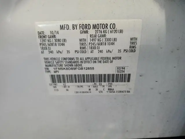 2015 FORD EXPLORER XLT  