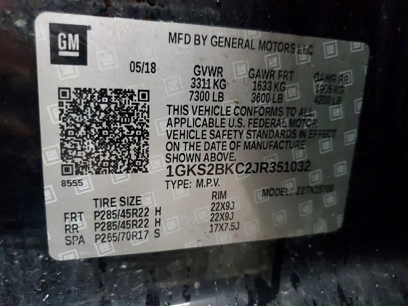 2018 GMC YUKON SLT  