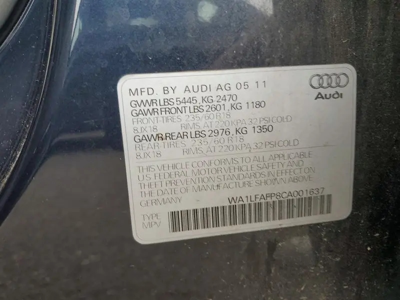 2012 AUDI Q5 PREMIUM PLUS  