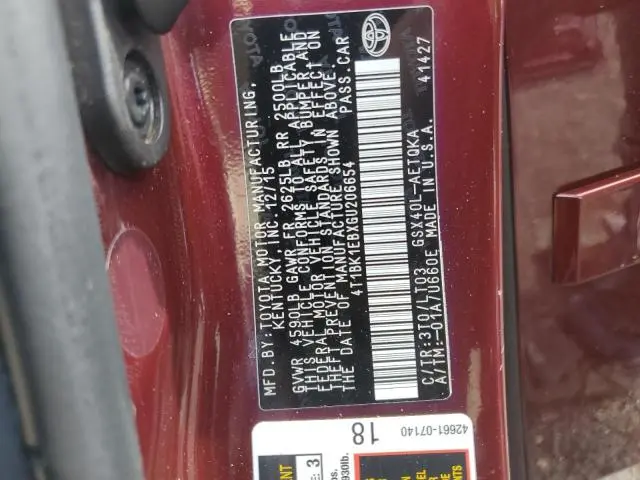 2016 TOYOTA AVALON XLE  