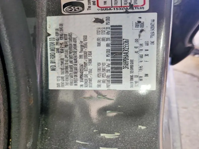 2012 FORD FUSION SE  