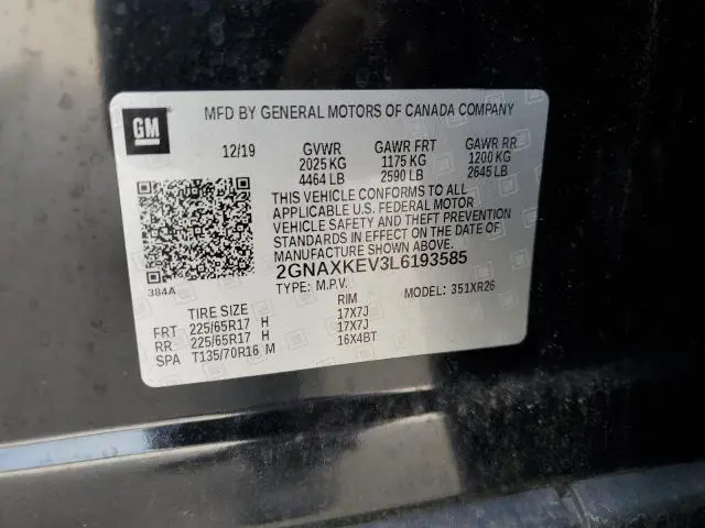 2020 CHEVROLET EQUINOX LT  