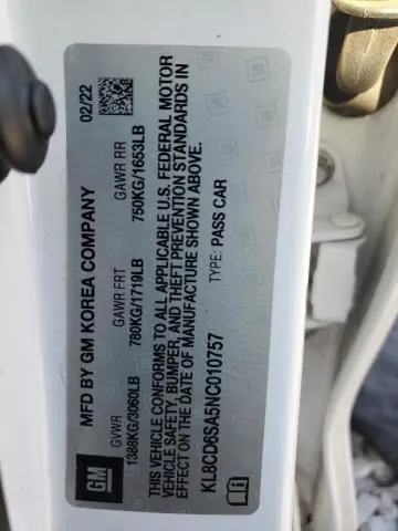 2022 CHEVROLET SPARK 1LT  