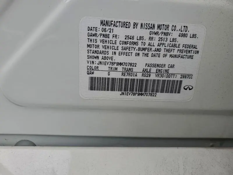 2021 INFINITI Q50 LUXE  