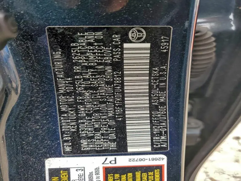 2015 TOYOTA CAMRY LE  