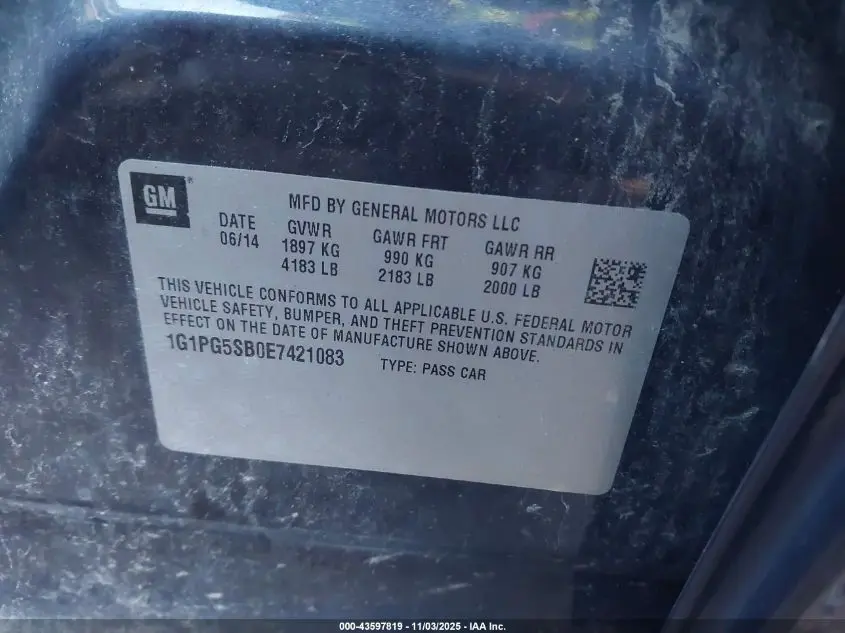 2014 CHEVROLET CRUZE LTZ