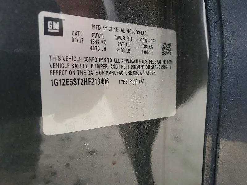 2017 CHEVROLET MALIBU LT  