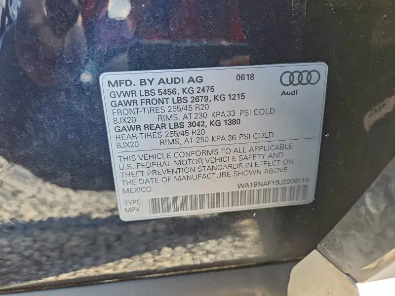 2018 AUDI Q5 PREMIUM PLUS  