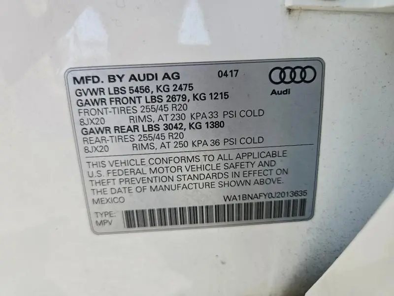 2018 AUDI Q5 PREMIUM PLUS  