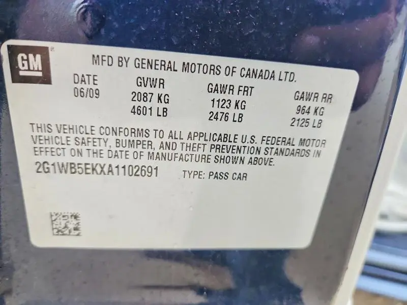 2010 CHEVROLET IMPALA LT  