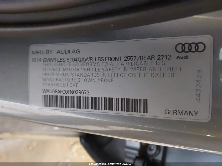 2015 AUDI A6 2.0T PREMIUM