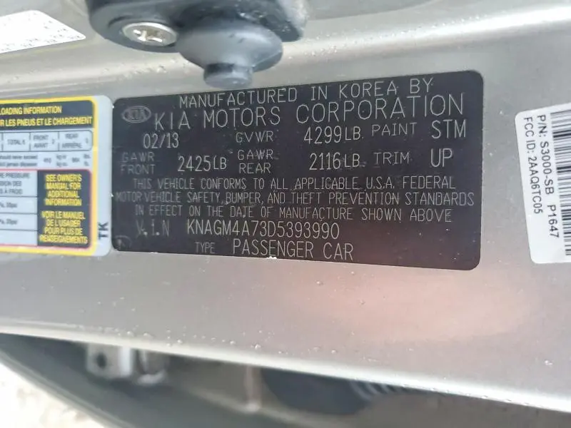 2013 KIA OPTIMA LX  