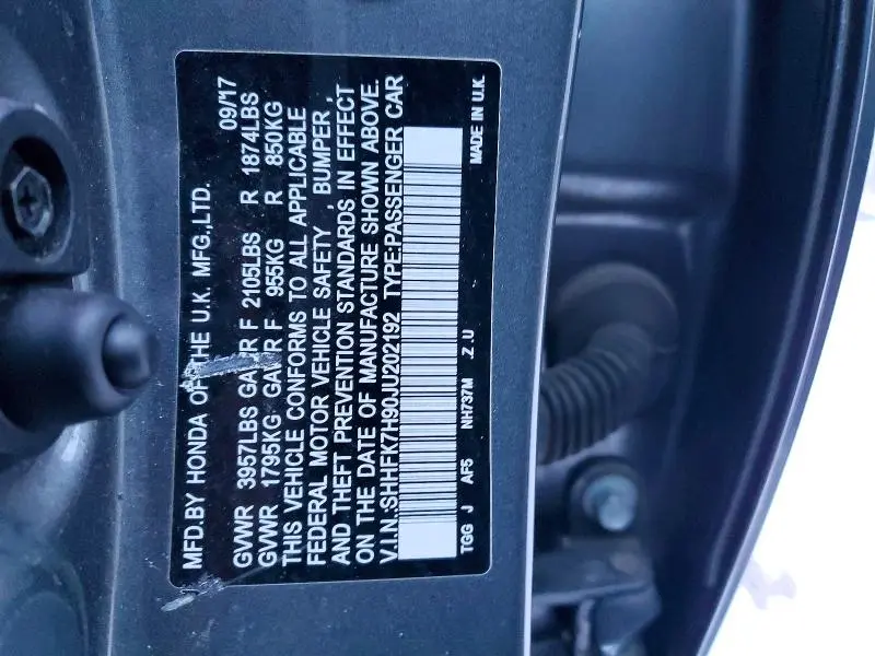 2018 HONDA CIVIC SPORT TOURING  