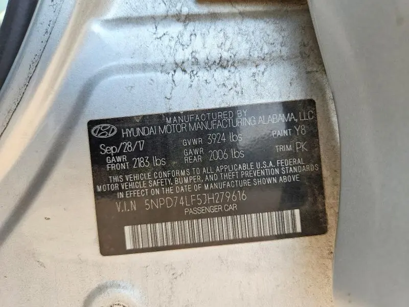 2018 HYUNDAI ELANTRA SE  