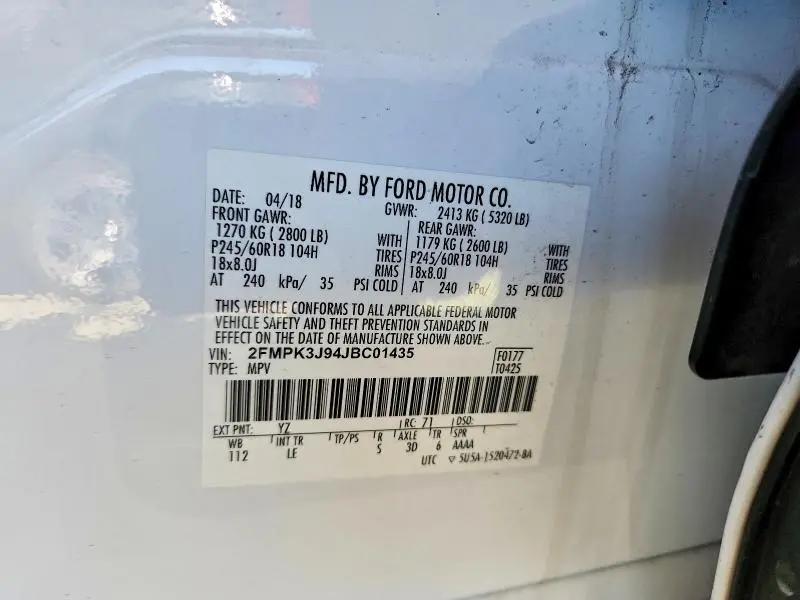 2018 FORD EDGE   