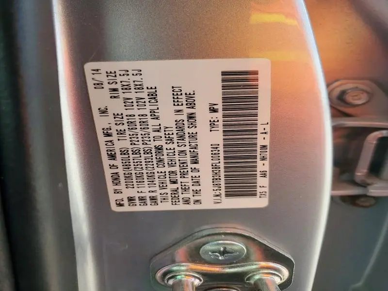 2015 ACURA RDX   