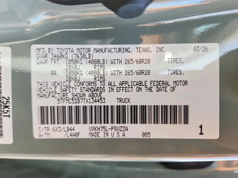 2026 TOYOTA TUNDRA 1794 EDITION HV  