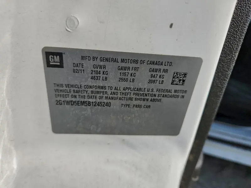 2011 CHEVROLET IMPALA POLICE  