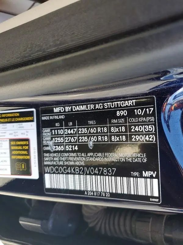 2018 MERCEDES-BENZ GLC 300 4MATIC  