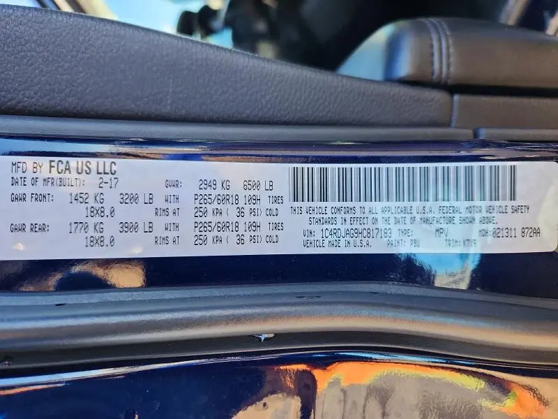 2017 DODGE DURANGO SXT  