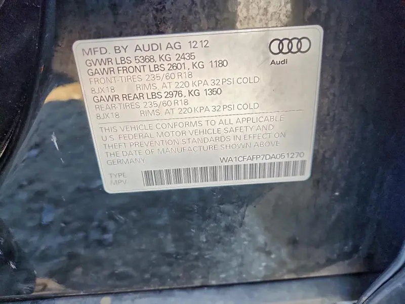 2013 AUDI Q5 PREMIUM  