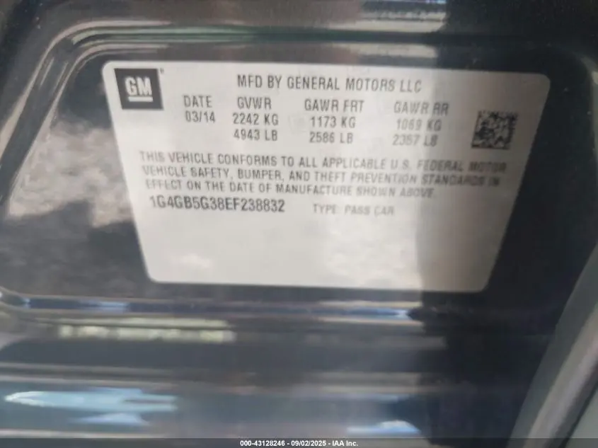 2014 BUICK LACROSSE LEATHER GROUP