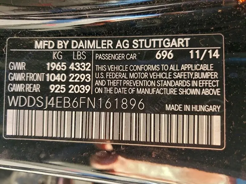 2015 MERCEDES-BENZ CLA 250  