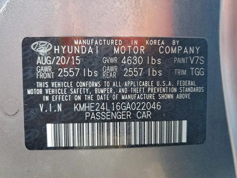 2016 HYUNDAI SONATA HYBRID  