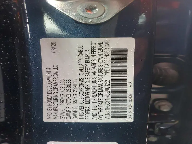 2025 HONDA ACCORD SE  