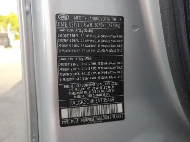 2011 LAND ROVER RANGE ROVER SPORT LUX  