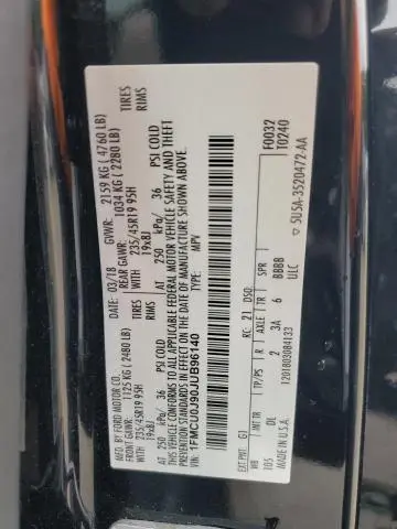 2018 FORD ESCAPE TITANIUM  