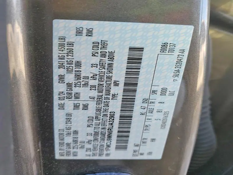 2024 FORD ESCAPE ST LINE  