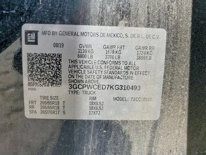 2019 CHEVROLET SILVERADO C1500 LT  