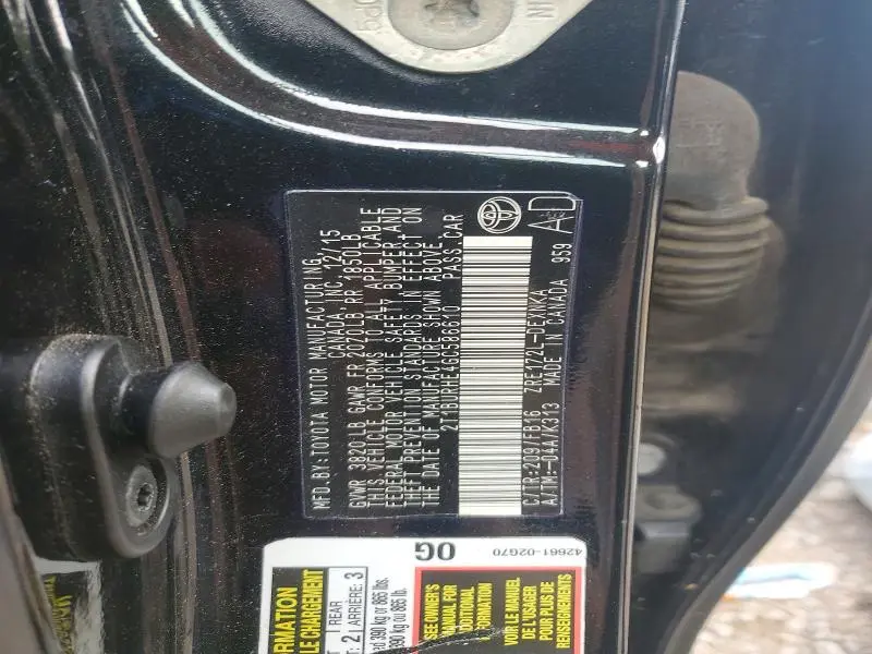 2016 TOYOTA COROLLA LE  