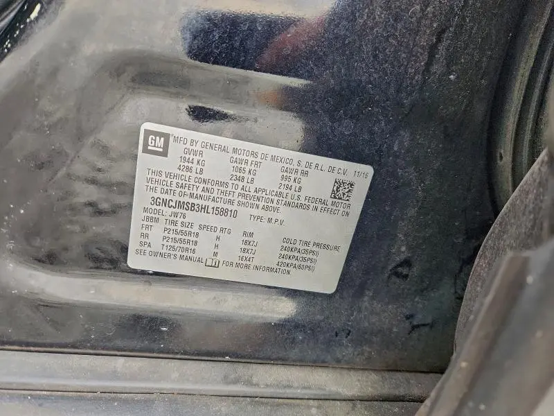 2017 CHEVROLET TRAX PREMIER  