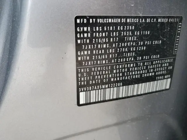 2021 VOLKSWAGEN TIGUAN SE  