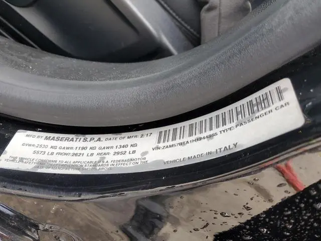 2017 MASERATI GHIBLI S  