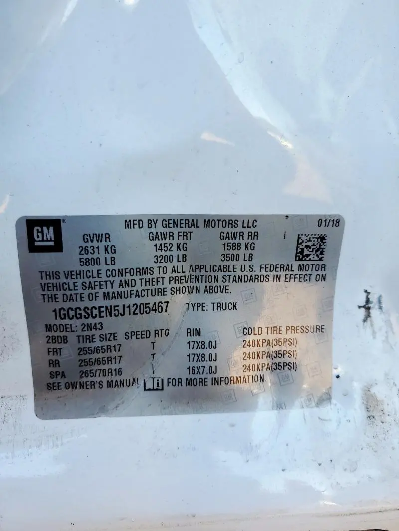 2018 CHEVROLET COLORADO LT  